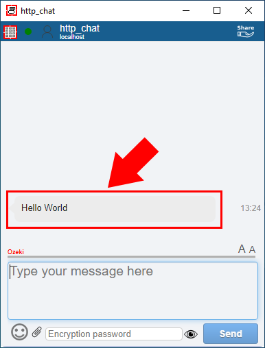 message received in the chat conversation