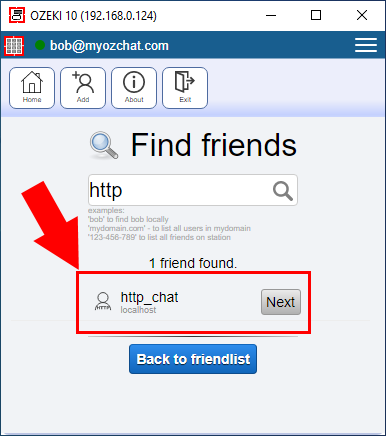 select http user from the list