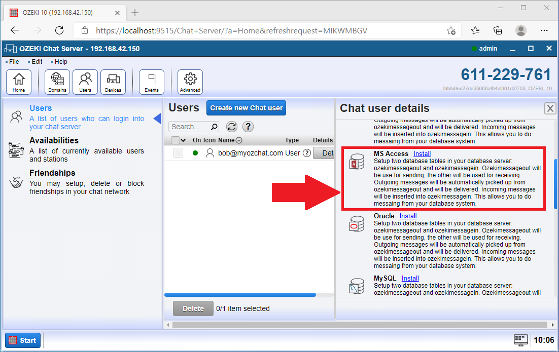 add access database connection