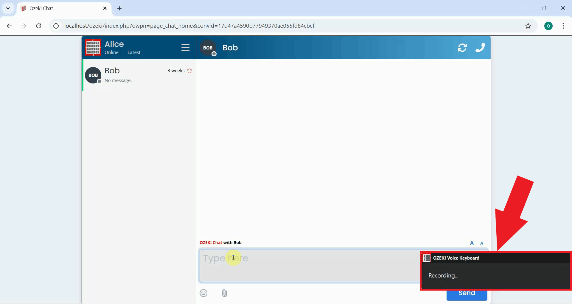 Use OzKey speech-to-text